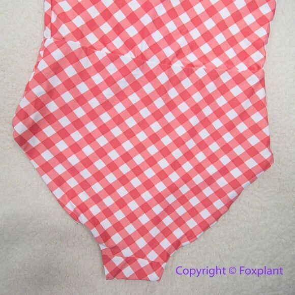 NEW Onia Raquel Barbiecore pink gingham check raquel one‎ piece swimsuit, size S - Picture 12 of 16